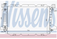 Radiator, engine cooling 620981 Nissens