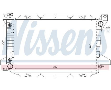 Radiator, engine cooling 620981 Nissens, Image 2