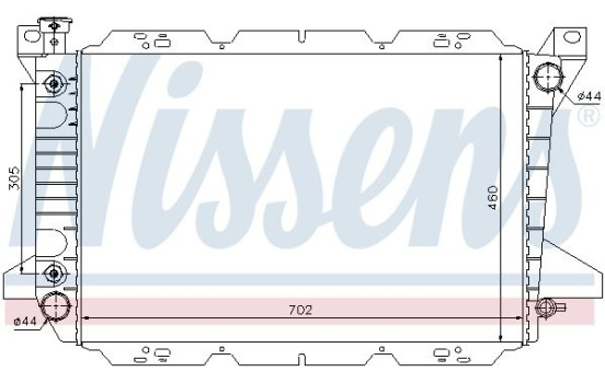 Radiator, engine cooling 620981 Nissens, Image 2