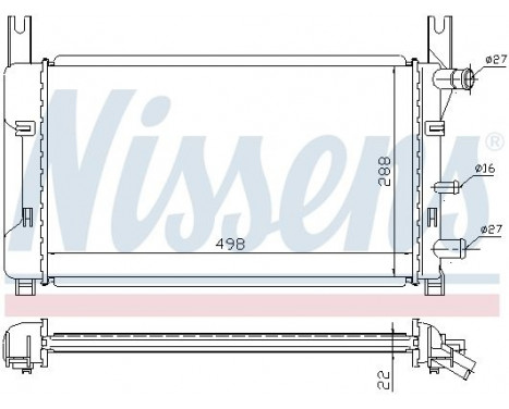 Radiator, engine cooling 62121A Nissens, Image 2