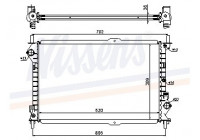 Radiator, engine cooling 62156A Nissens