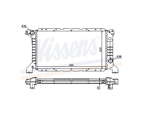 Radiator, engine cooling 62177 Nissens