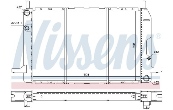 Radiator, engine cooling 62213 Nissens, Image 2