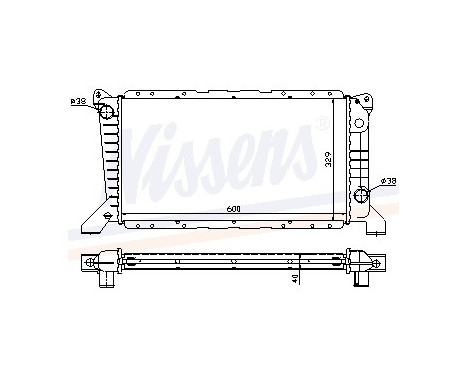Radiator, engine cooling 62241A Nissens