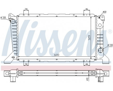 Radiator, engine cooling 62241A Nissens, Image 2