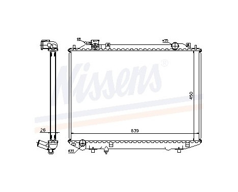 Radiator, engine cooling 62246A Nissens