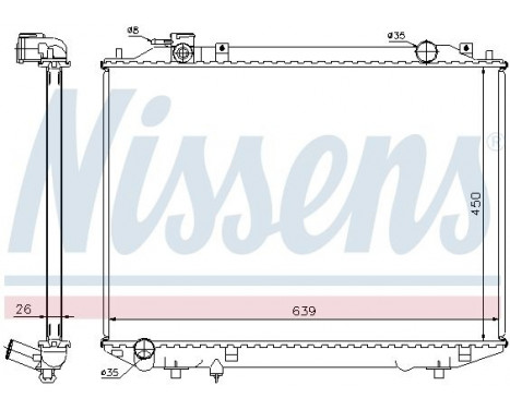 Radiator, engine cooling 62246A Nissens, Image 2