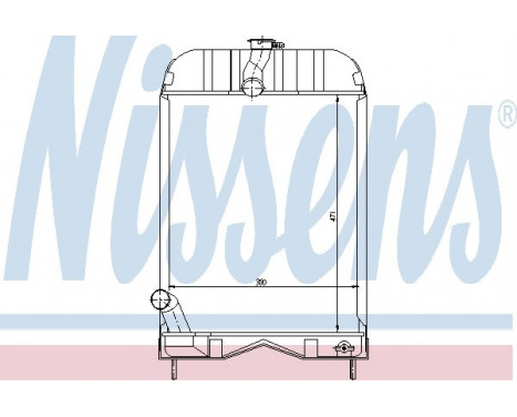 Radiator, engine cooling 62253 Nissens