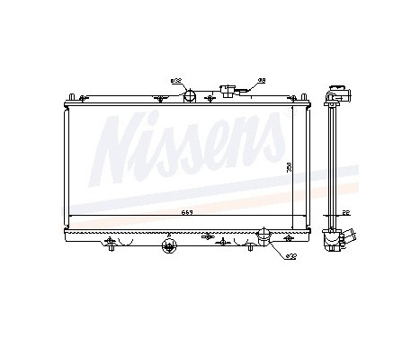 Radiator, engine cooling 62258 Nissens