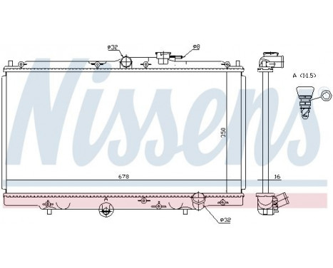 Radiator, engine cooling 62258 Nissens, Image 2