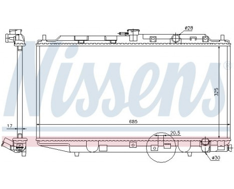 Radiator, engine cooling 62276 Nissens, Image 2