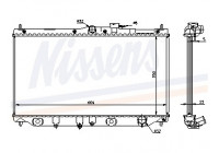 Radiator, engine cooling 62279A Nissens