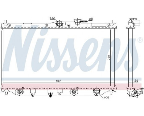 Radiator, engine cooling 622831 Nissens