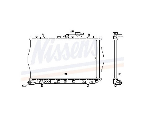 Radiator, engine cooling 622971 Nissens