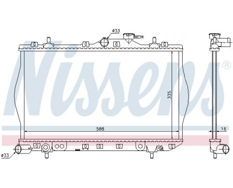 Radiator, engine cooling 622971 Nissens, Image 2