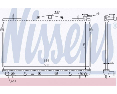 Radiator, engine cooling 62298 Nissens