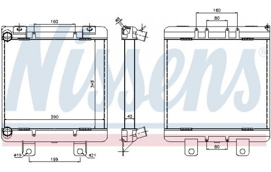 Radiator, engine cooling 62334 Nissens