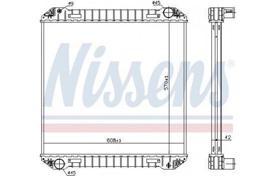 Radiator, engine cooling 623440 Nissens