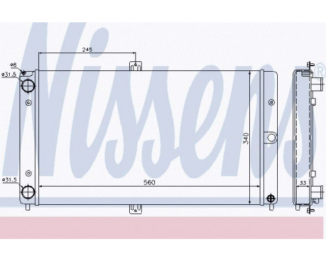 Radiator, engine cooling 623552 Nissens