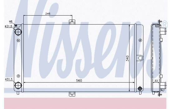 Radiator, engine cooling 623552 Nissens