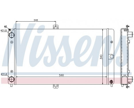 Radiator, engine cooling 623552 Nissens, Image 2