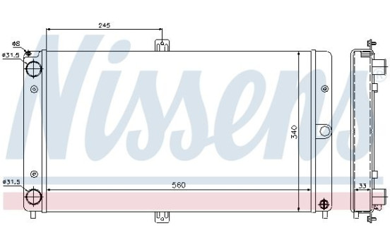 Radiator, engine cooling 623552 Nissens, Image 2