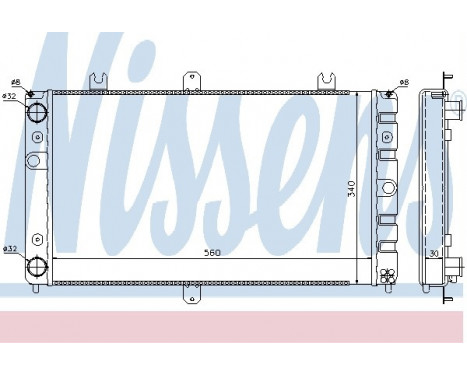 Radiator, engine cooling 623553 Nissens
