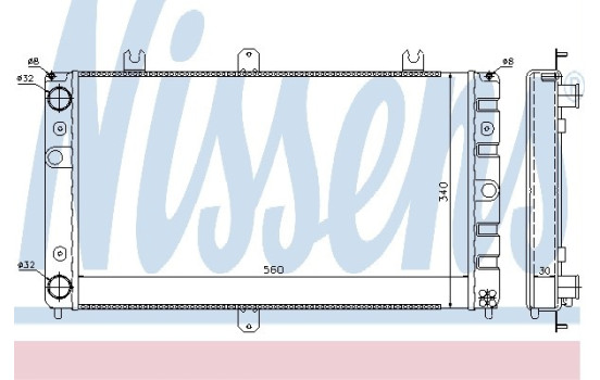 Radiator, engine cooling 623553 Nissens