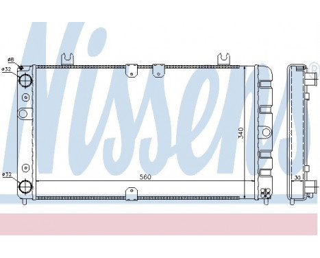 Radiator, engine cooling 623554 Nissens