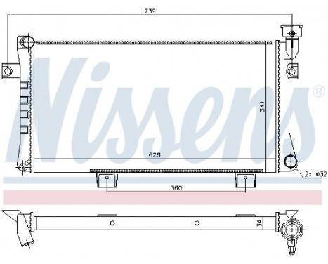 Radiator, engine cooling 623556 Nissens