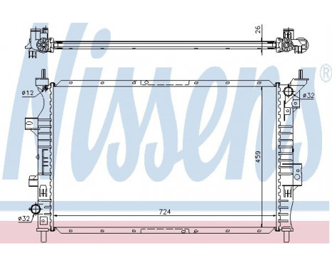 Radiator, engine cooling 62357 Nissens