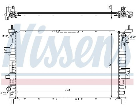 Radiator, engine cooling 62357 Nissens, Image 2
