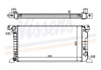 Radiator, engine cooling 62369A Nissens