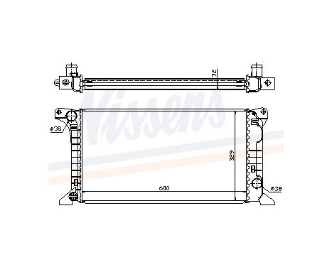 Radiator, engine cooling 62369A Nissens