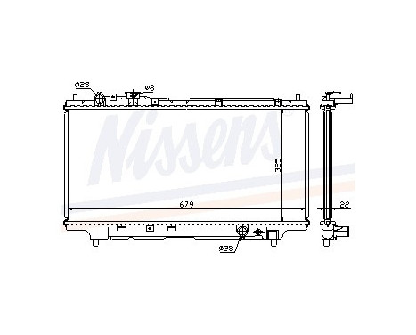Radiator, engine cooling 62383A Nissens