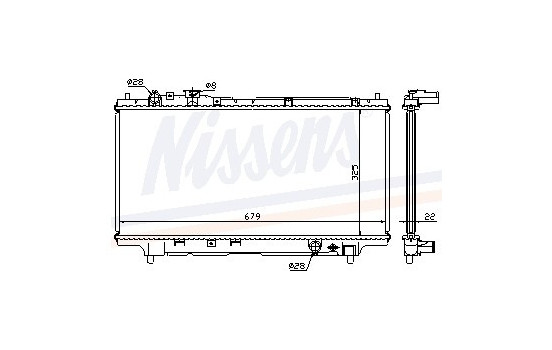 Radiator, engine cooling 62383A Nissens