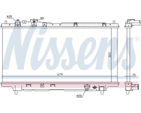 Radiator, engine cooling 62383A Nissens, Image 2