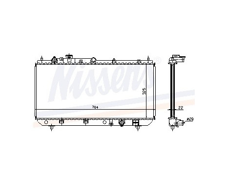 Radiator, engine cooling 62403 Nissens