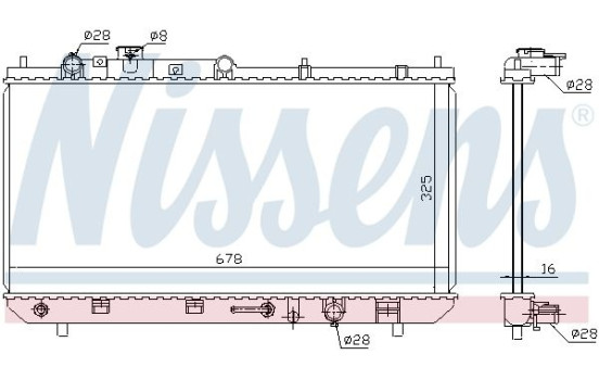 Radiator, engine cooling 624041 Nissens