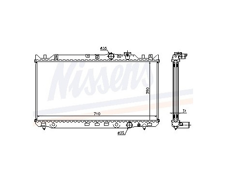 Radiator, engine cooling 62434 Nissens