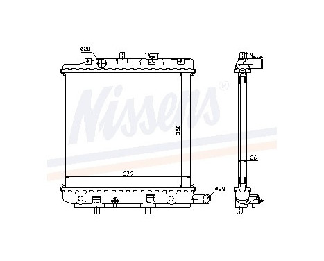 Radiator, engine cooling 62455A Nissens