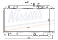 Radiator, engine cooling 62458 Nissens