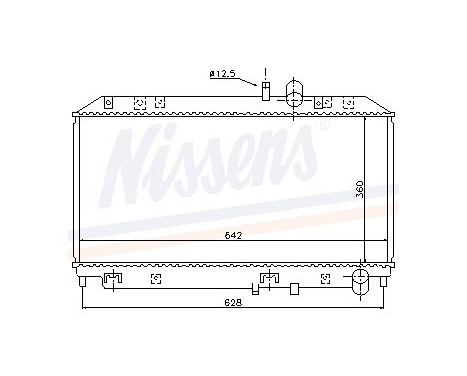 Radiator, engine cooling 62458 Nissens