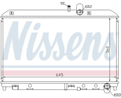 Radiator, engine cooling 62458 Nissens, Image 2