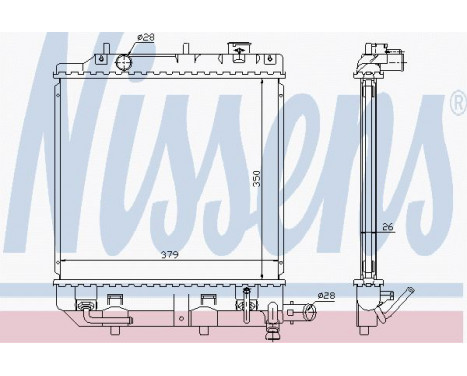 Radiator, engine cooling 62459 Nissens