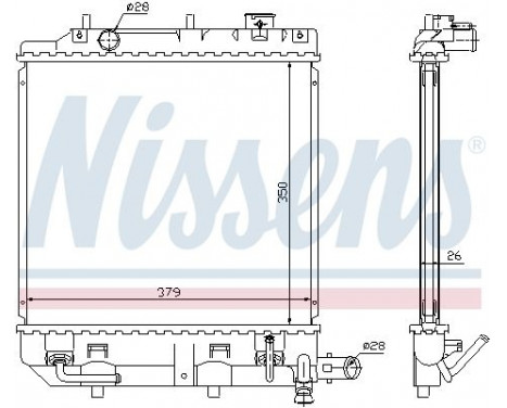 Radiator, engine cooling 62459 Nissens, Image 2