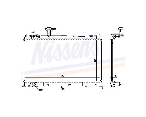 Radiator, engine cooling 62462A Nissens