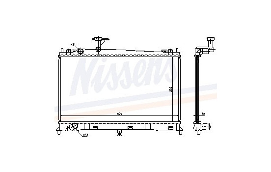 Radiator, engine cooling 62462A Nissens