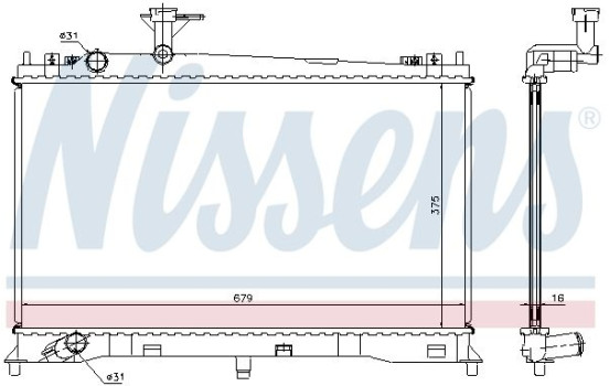 Radiator, engine cooling 62462A Nissens, Image 2