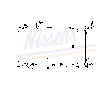 Radiator, engine cooling 62463A Nissens